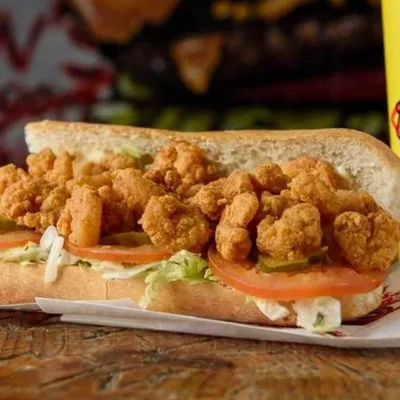 Shrimp Po'Boy - Crispy shrimp po'boy sandwich