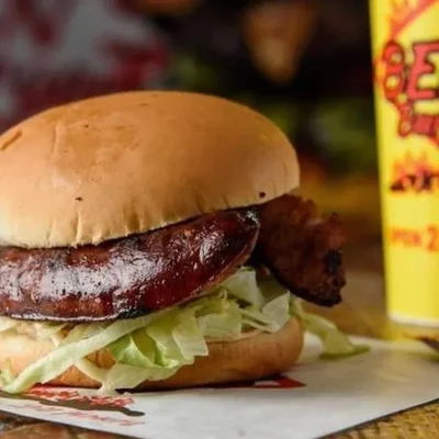 Smoked Sausage - Delicious smoked sausage sandwich